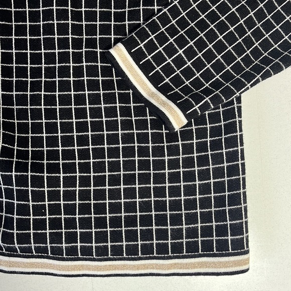 Charter Club Black Women’s Plaid Cardigan Sweater Faux Pearl Buttons Size L - Picture 10 of 15